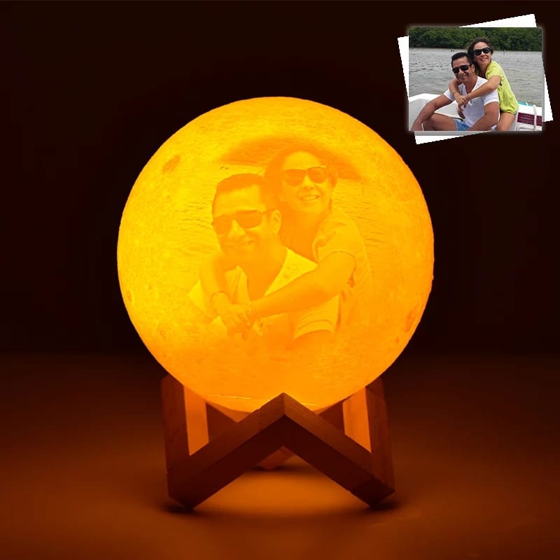 Lámpara Luna personalizada con foto y frase - Unfaab