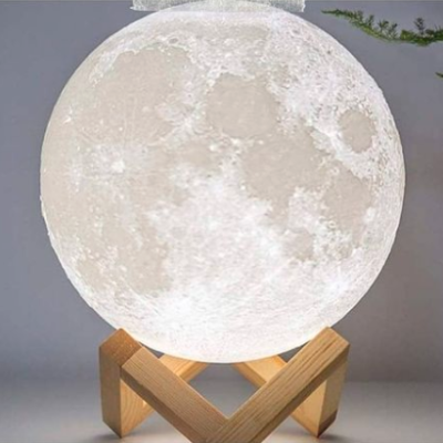 Lámpara Luna personalizada con foto y frase